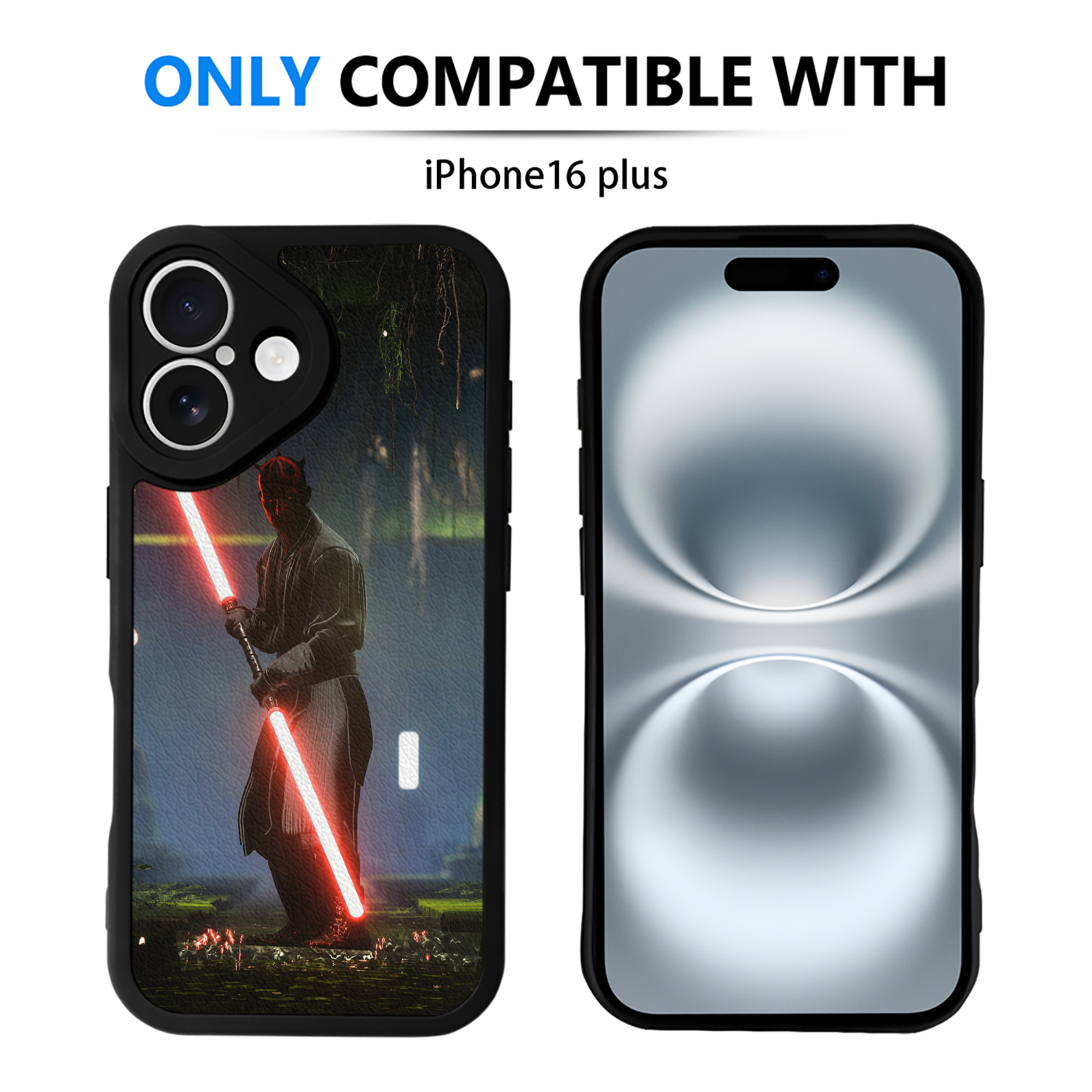 （画像用） スター・ウォーズ Star Wars 【iPhone 16シリーズ対応】シリコンスマホケース（レザー調） 材質：シリコン